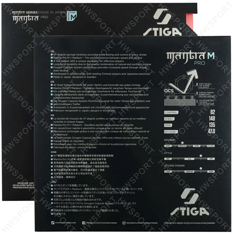 STIGA MANTRA PRO مطاط تنس الطا - مراجعة Table Tennis Japan وسعره